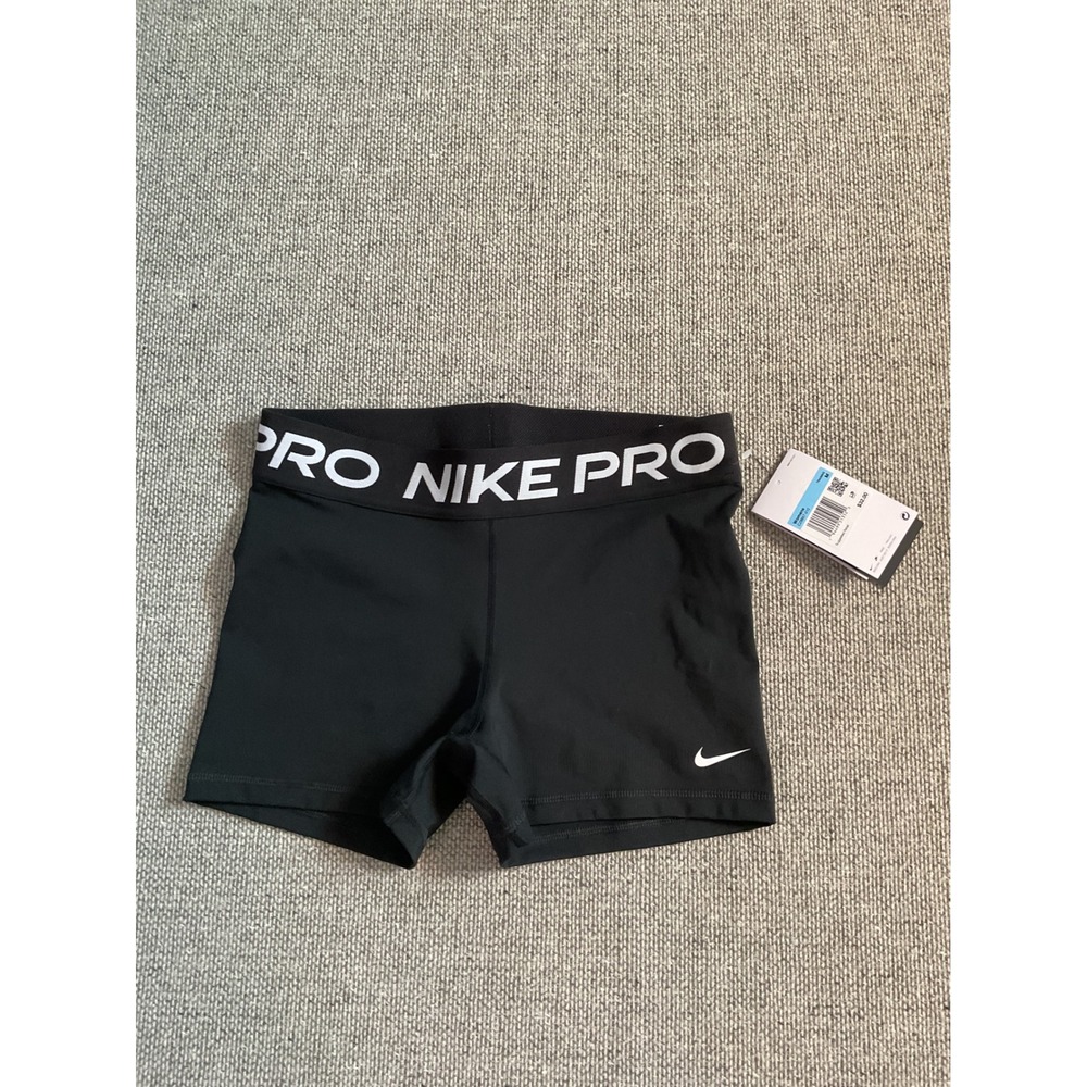 Nike Pro Dri-FIT Womens 3 Inch Training Shorts Black CZ9857-010 Size M